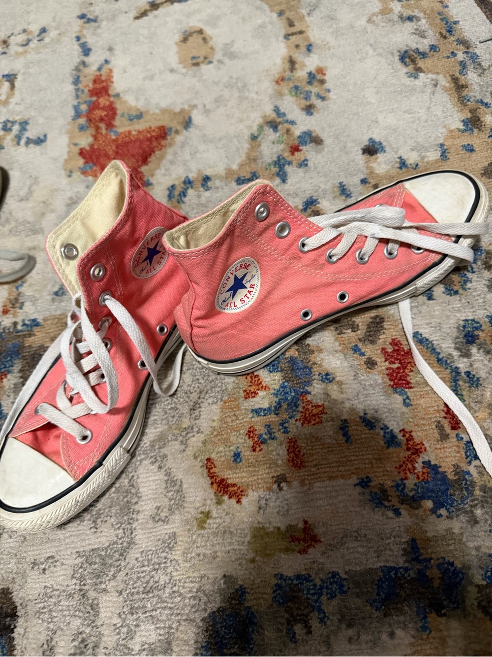 Converse High Top Sneakers - Pink and White